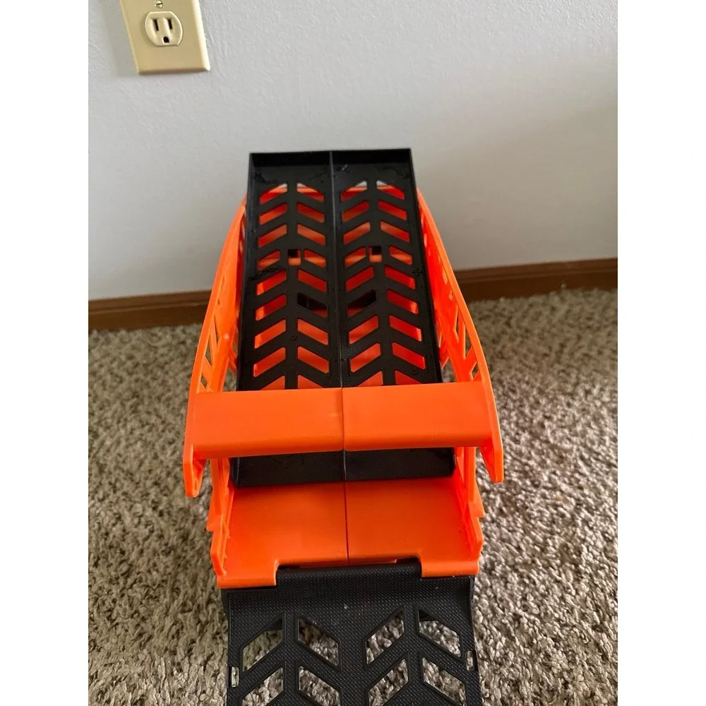 Hot Wheels BoneShaker 12 Monster Truck Hauler Toy Orange Black